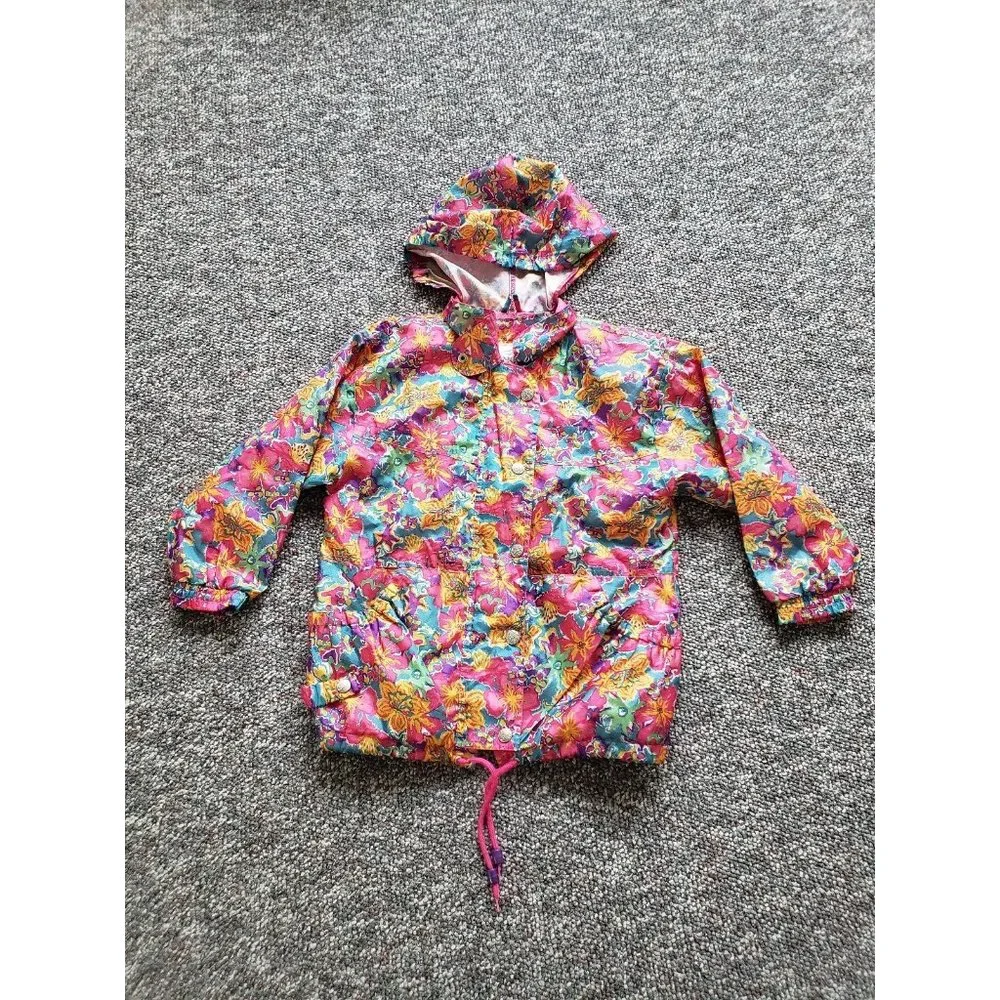 90s Girls Floral‎ Windbreaker